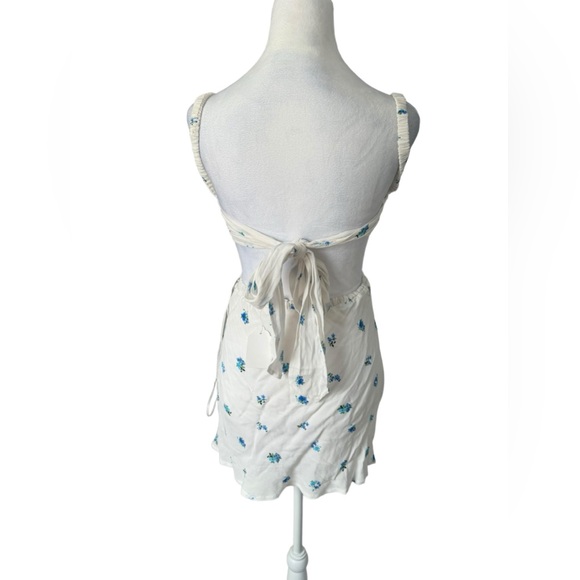 Sky to Moon Mini Dress Floral Bridal Engagement Fairycore Honeymoon Size Small - Picture 5 of 11